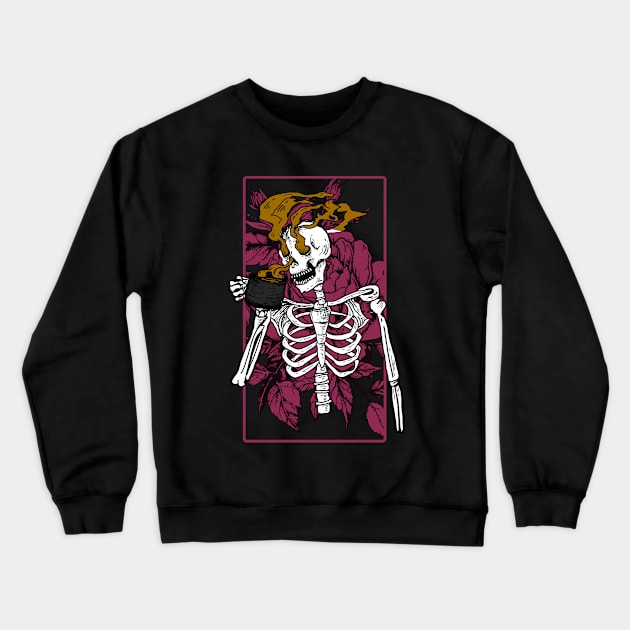 Skeleton Coffee III Crewneck Sweatshirt by DeathAnarchy